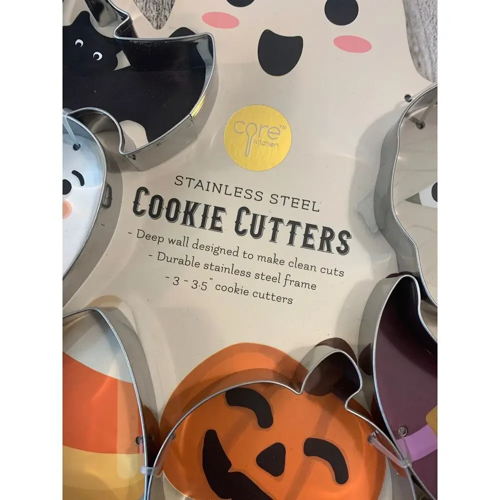 CORE KITCHEN Stainless Steel 6 Piece Halloween Cookie Cutter Set